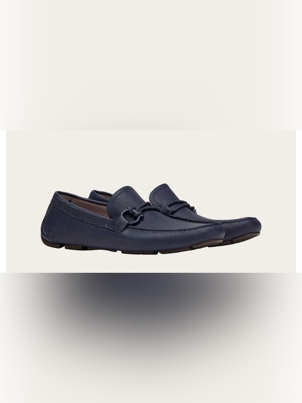 Salvatore Ferragamo Gancini Driver ornament marine blue size 9.5EE NWOT